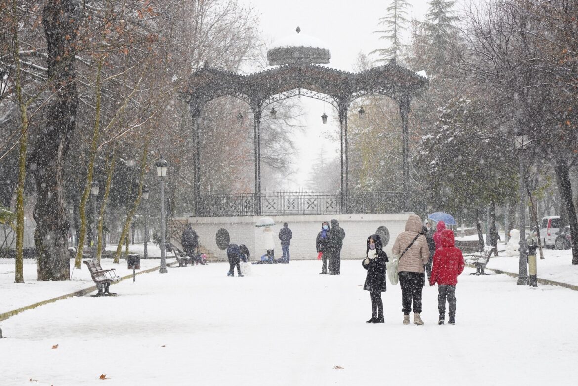 Imagen de archivo de la nevada en Albacete por Filomena, hace ahora tres años.