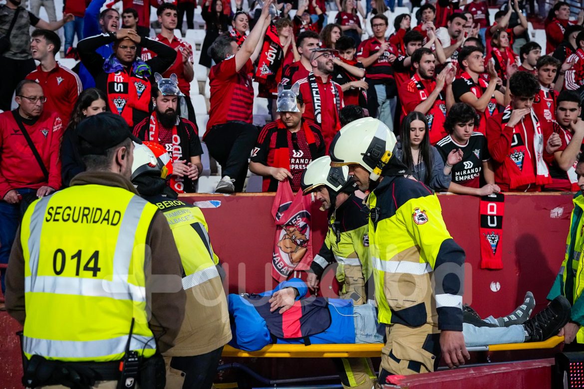 Partido de la jornada 33 de la Segunda División 2024-2025 de la liga de fútbol española, Liga Hypermotion, entre Albacete-Mirandés disputado el 30/03/2025 en el Carlos Belmonte. Foto Josema Moreno