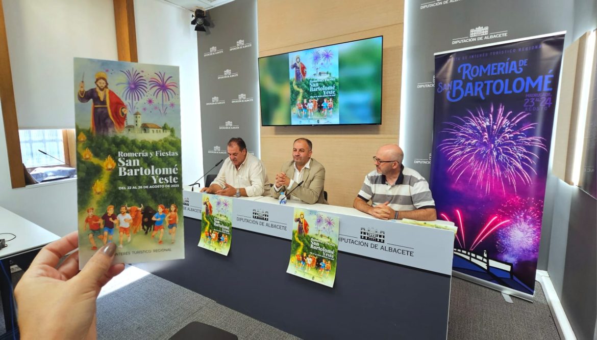 Fiestas Patronales de Yeste en honor a San Bartolomé, que se celebran del 22 al 26 de agosto, con la Romería como eje central de un programa diverso como ha señalado el diputado de Medio Ambiente, José Antonio Gómez.