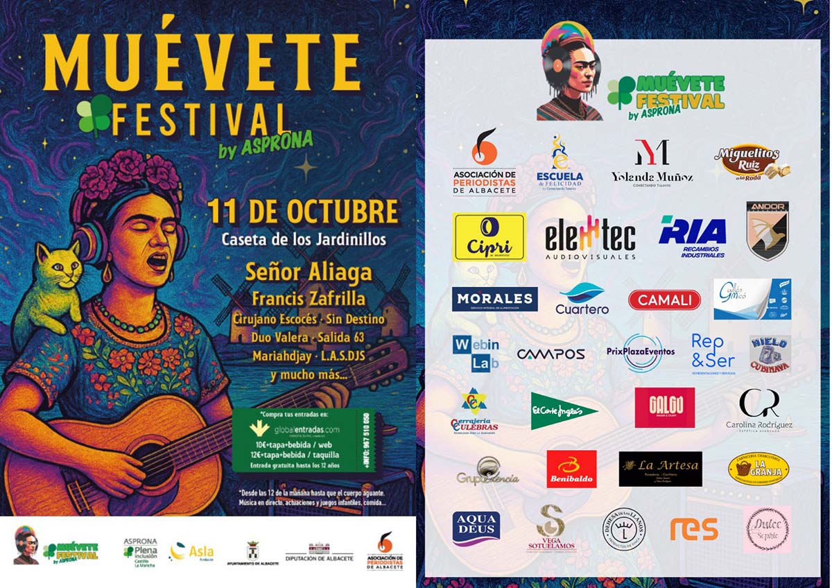 La concejala de Asuntos Sociales, Llanos Navarro, ha animado a participar y disfrutar de la II edición de ‘Muévete Festival’ de Asprona que tendrá lugar este sábado, desde las 12:00 hasta las 00:00 horas, en la Caseta de los Jardinillos